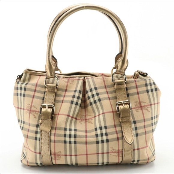 Burberry Tan Plaid Women's Bag - Picture 1 of 7